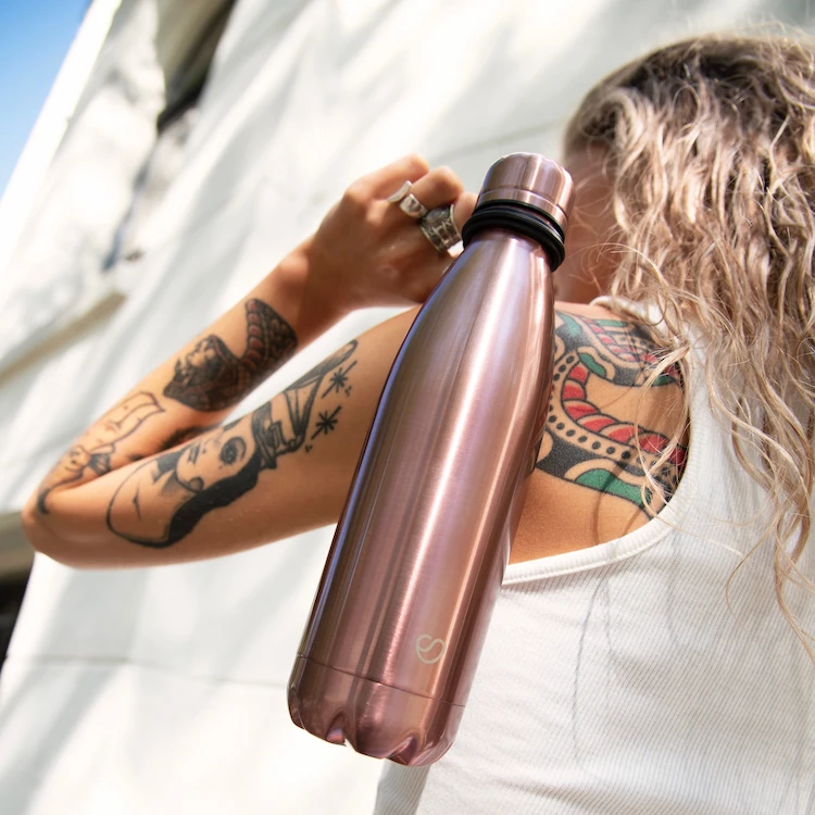 Matte Pink Bottle  Reusable & Insulated Slokky Water Bottle